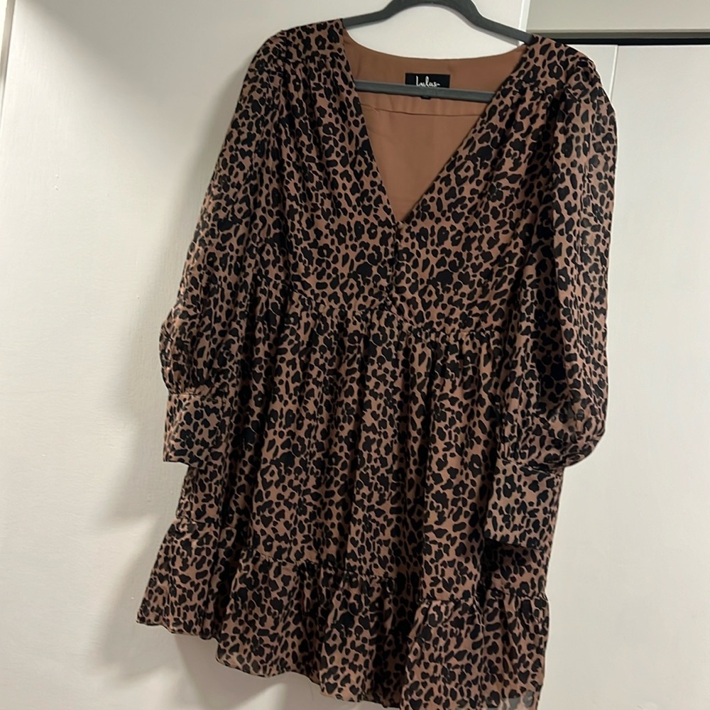 Lulu babydoll leapard print dress